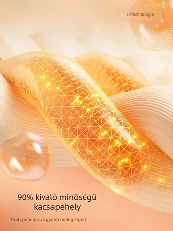 Férfi pulóver 90% fehér kacsa tollal töltött fleece-béléssel, gépi mosás, hosszú ujjú, őszi-téli