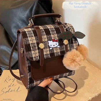 Női PU hátizsák csattal és crossbody dizájnnal, street fashion, téli 2023, puha bélés ID rekesz