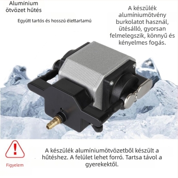 Risheng AP30/50/80 akváriumi oxigénpumpa, zajmentes működés, 2 kg, import nélkül