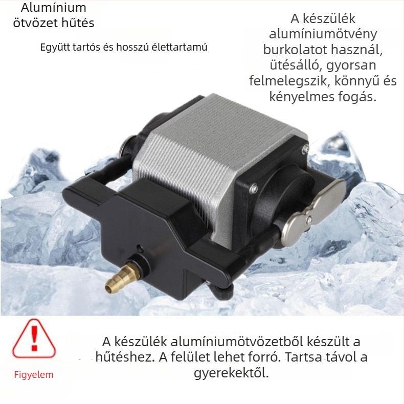 Risheng AP30/50/80 akváriumi oxigénpumpa, zajmentes működés, 2 kg, import nélkül