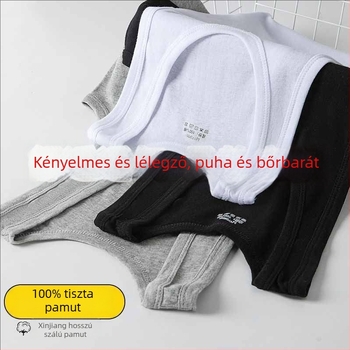 Férfi pamut ujjatlan mellény, 90–95% pamut, kerek nyak, anyagvastagság 181–200 g/m²