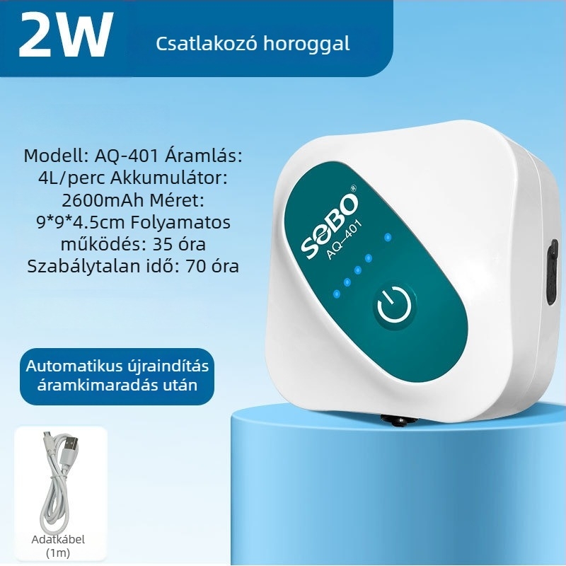 Oxigénpumpa Songbao AQ-401, AC tápegység, súly 500