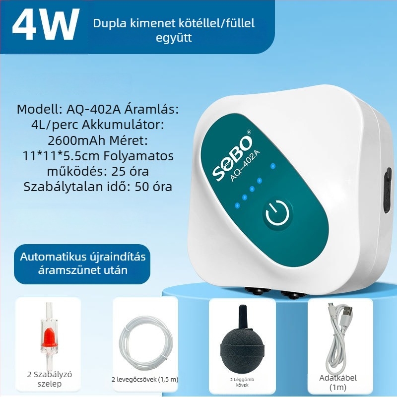 Oxigénpumpa Songbao AQ-401, AC tápegység, súly 500