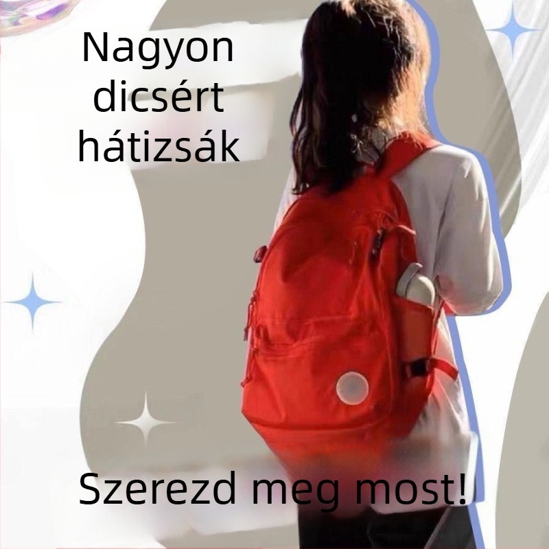 Uniszex vászon hátizsák mindennapi használatra, szabadidős utazási stílus, egyszerű minta