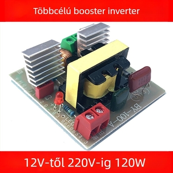 DC-AC Akkumulátor inverter 12V-ot 220V-ra, 120W, kapcsolóüzemű tápegység kültéri vészvilágításhoz