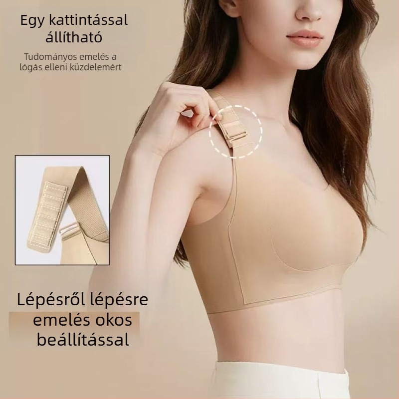 Teljes kosaras, seamless melltartó nagy mellhez – lift-up, nylon anyag, ultra vékony formázott kosár, hátul négy sor kapocs, fix dupla pánt
