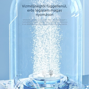 Akvaris oxigénszivattyú Li-ion akkumulátorral, újratölthető, csendes működés, beltéri és kültéri használatra, 0,5 kg