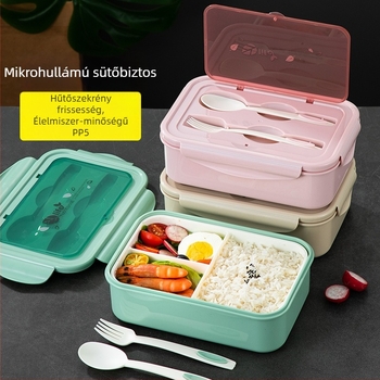 Mikrohullámú ebédes doboz, négyzetes alak, 1–2 L kapacitás, élelmiszerbiztos PP anyag, egy- vagy kétszintes kivitel
