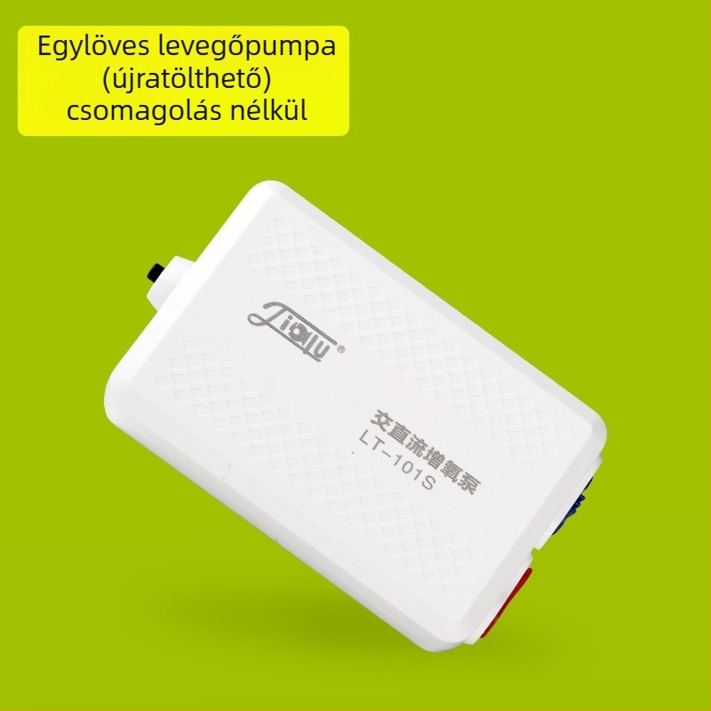 Jialu LT sorozatú csendes akváriumi oxigénpumpa, USB töltésű, AC/DC tápegységgel