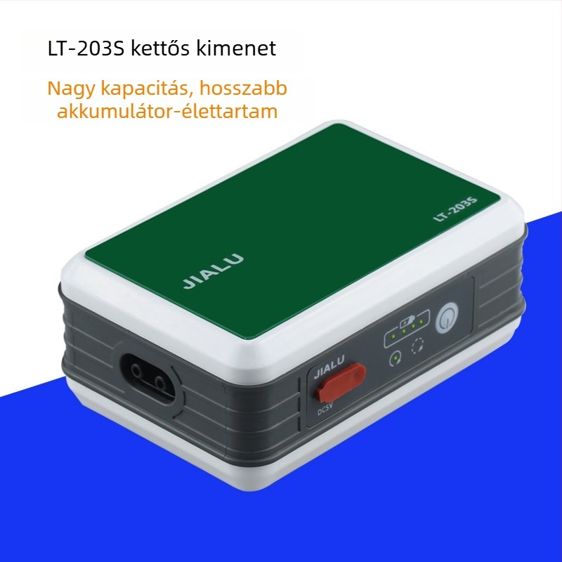 Jialu LT sorozatú csendes akváriumi oxigénpumpa, USB töltésű, AC/DC tápegységgel