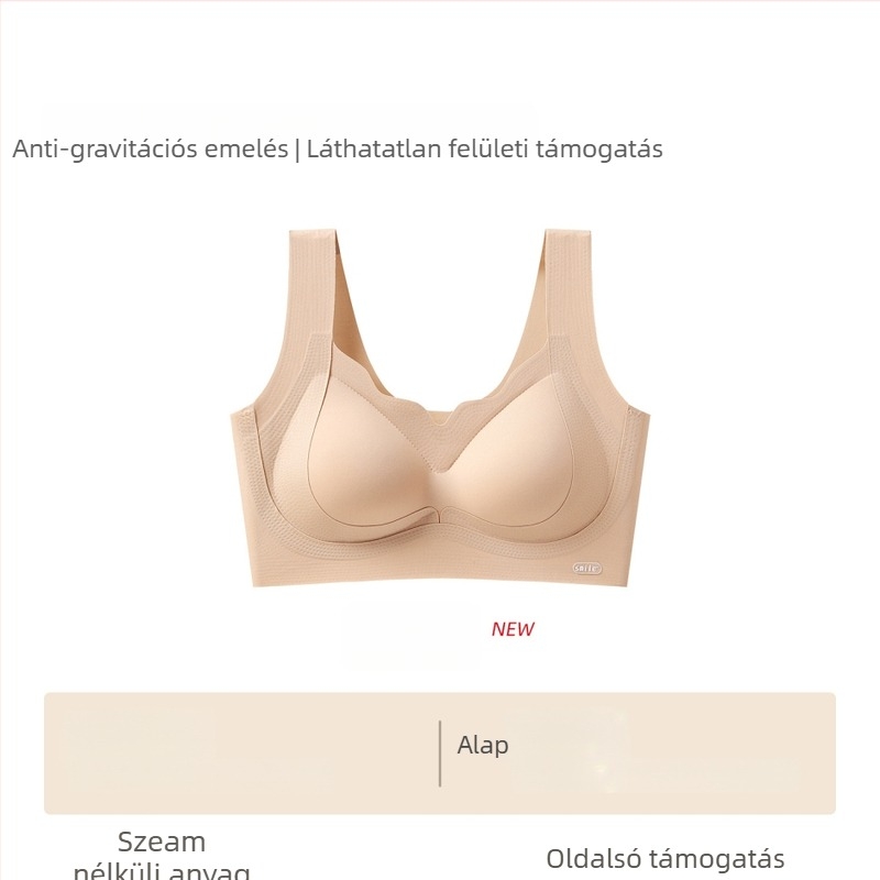Push-Up melltartó, lélegző, teljes kosár, közepes formázott kosár, rögzített dupla pánt