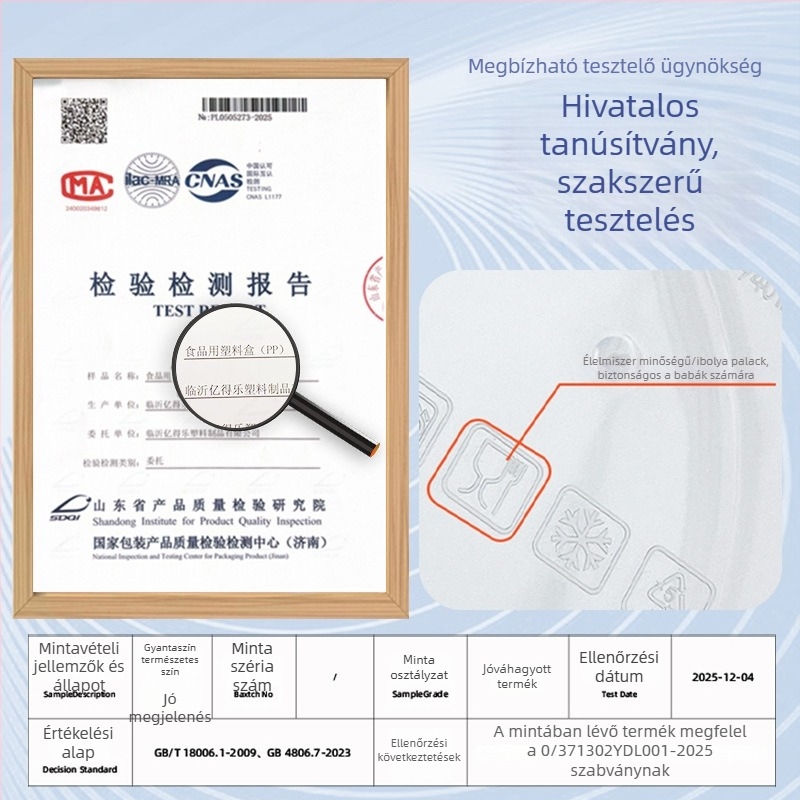 Kör alakú élelmiszer-tároló doboz, PP műanyagból, zárható, Yidelle