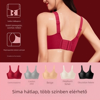 Nylon anyagú női melltartó, 3/4 kosár, középmagas formázott kosár, rögzített dupla pánt, hátul négy sor kapocs, gyűjtésre és karcsúsításra