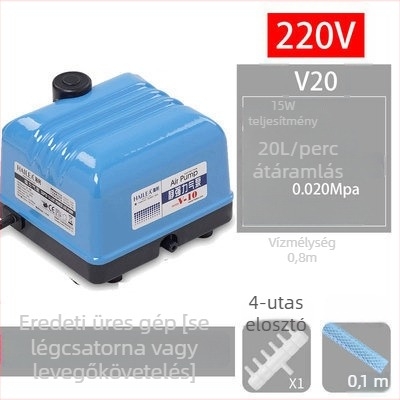 Haili oxigénszivattyú akvárium és tó számára – nagy teljesítmény, csendes, vízálló, modellek: V10, V20, V30, V60