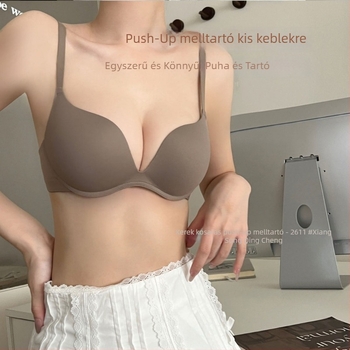 Női Push-Up melltartó, vezeték nélküli, 3/4 kosár, varrás nélküli, összegyűjti és vizuálisan megnöveli a melleket