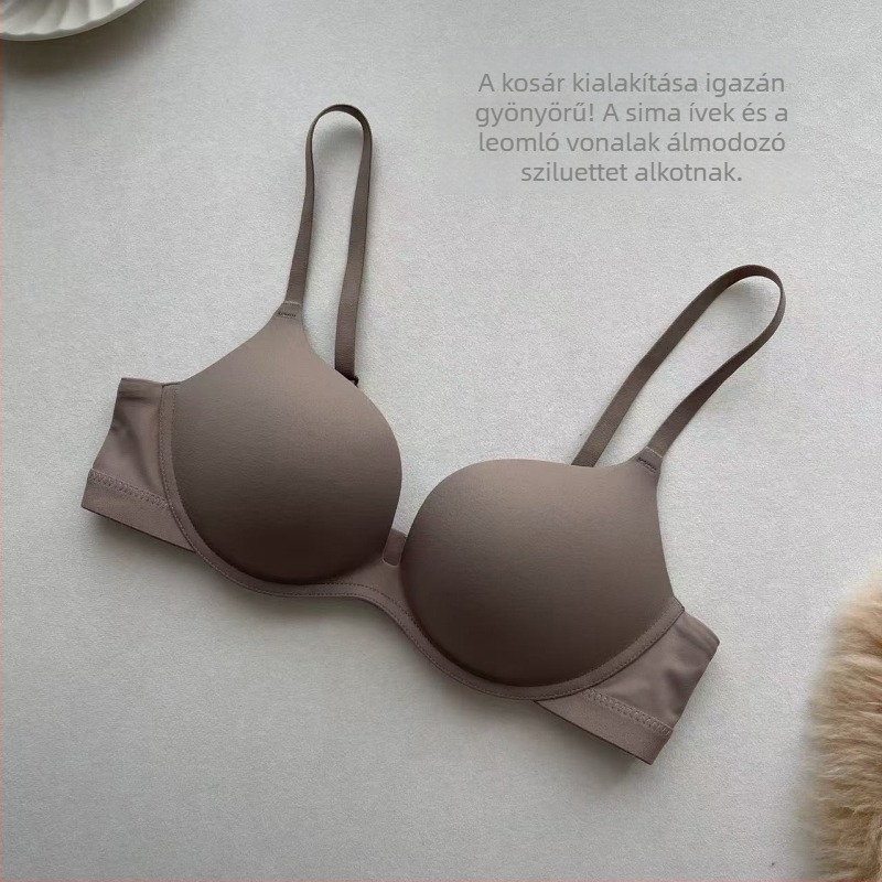 Női Push-Up melltartó, vezeték nélküli, 3/4 kosár, varrás nélküli, összegyűjti és vizuálisan megnöveli a melleket