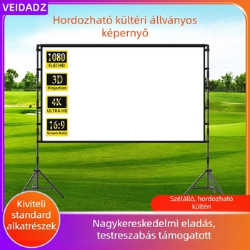 VEIDADZ kültéri vetítővászon, Anti-Glare, 16:9, padlón álló, levehető, hordozható