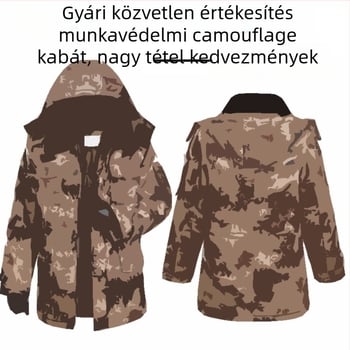 Kamufláž mintás edződzseki, pamutkeverék anyagból; légáteresztő; szélálló; nedvességelvezető