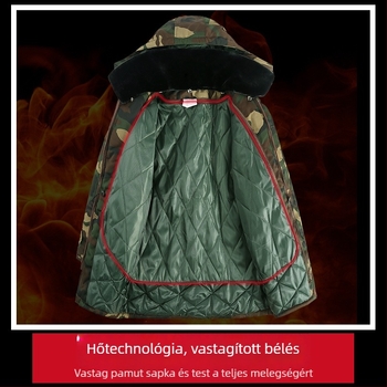 Kamufláž mintás edződzseki, pamutkeverék anyagból; légáteresztő; szélálló; nedvességelvezető