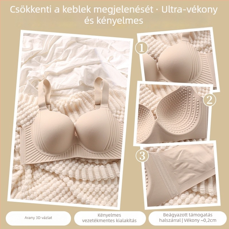 Corset-stílusú melltartó teljes kosárral, vékony formázott nylonkosár, fixált dupla vállpántok, hátul négy sor kapoccsal.