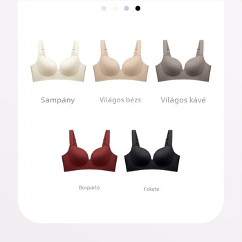 3/4 kosaras melltartó, vékony formázott kosár, tömörítés és formázás, állítható pántok, hátul négy soros kapocs