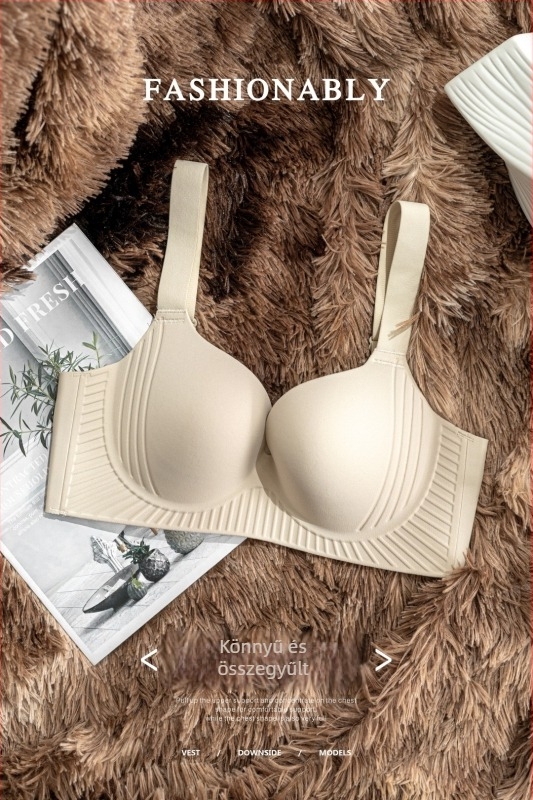 3/4 kosaras melltartó, vékony formázott kosár, tömörítés és formázás, állítható pántok, hátul négy soros kapocs