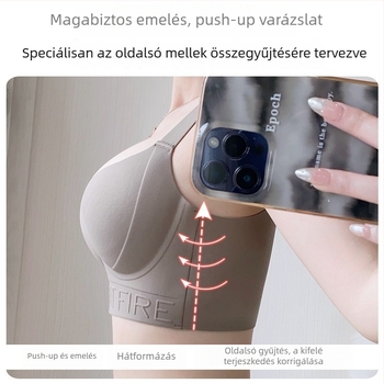 Nagy méretű női melltartó formázó hatással — push-up, feszesítő, állítható pántok, 3/4 kosár, korrigáló forma