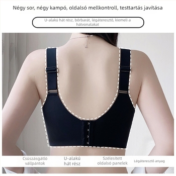 Nagy méretű női melltartó formázó hatással — push-up, feszesítő, állítható pántok, 3/4 kosár, korrigáló forma