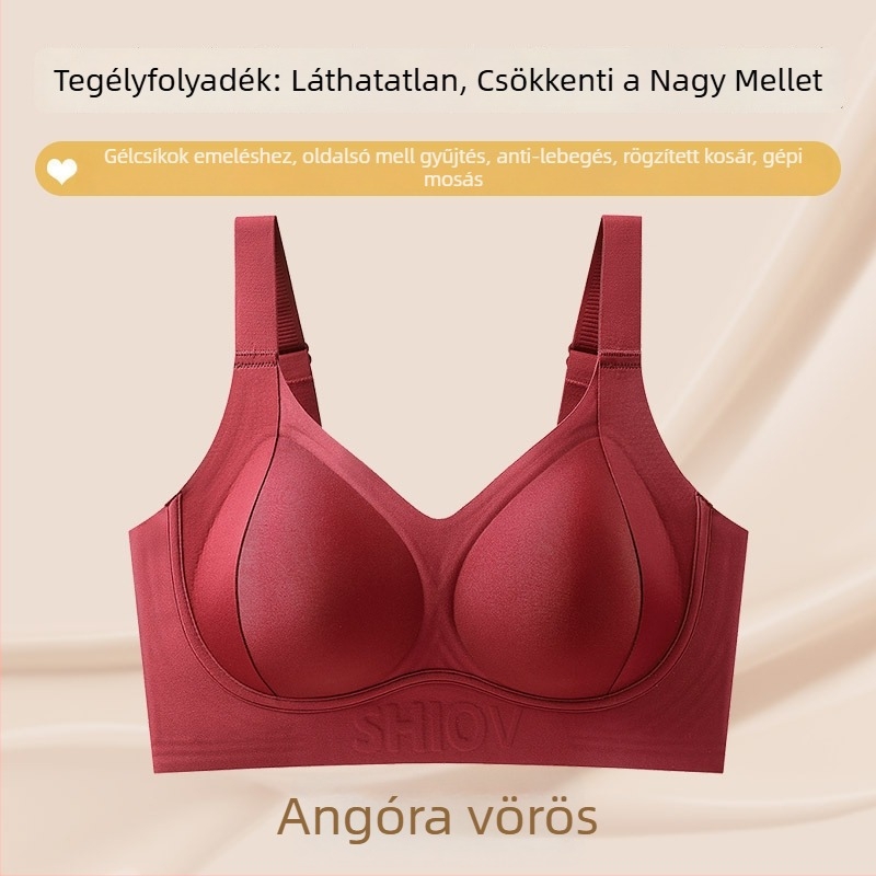 Eredeti varrat nélküli melltartó nagy kosárhoz – vékony anyag, puha támasz, mell formázás, anti-sag