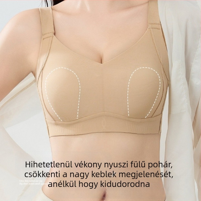 Miko Sima alakformáló melltartó rögzített kosarakkal, 3/4 kosár, vékony formázott kosár, fix dupla pántok, hátul négy sor kapocs