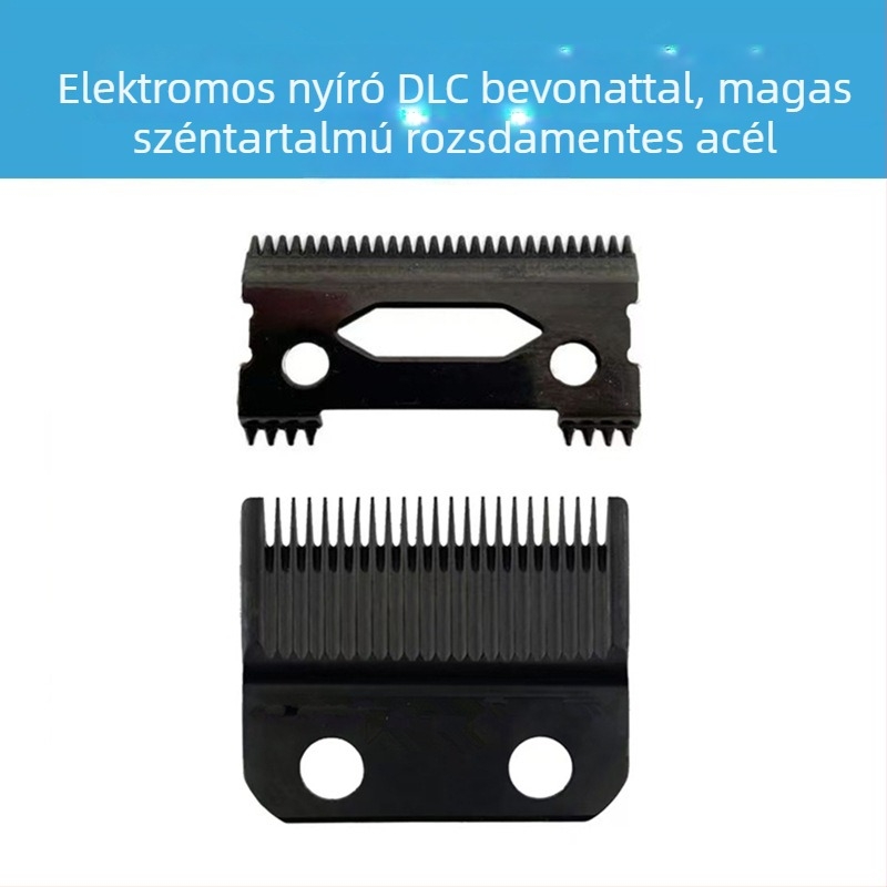 Elektromos hajvágó készülék – csere penge DLC bevonat vágófej, univerzális illeszkedés, nagy széntartalmú rozsdamentes acél, levehető és mosható penge