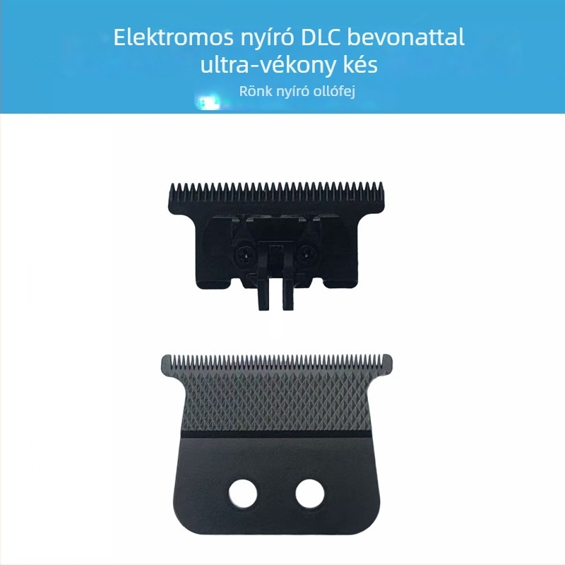 Elektromos hajvágó készülék – csere penge DLC bevonat vágófej, univerzális illeszkedés, nagy széntartalmú rozsdamentes acél, levehető és mosható penge