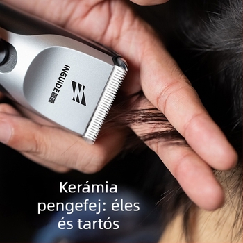 Vezeték nélküli hajvágó — beépített akkumulátor, kerámia vágófej, kefés motor, vízálló, teljesen mosható