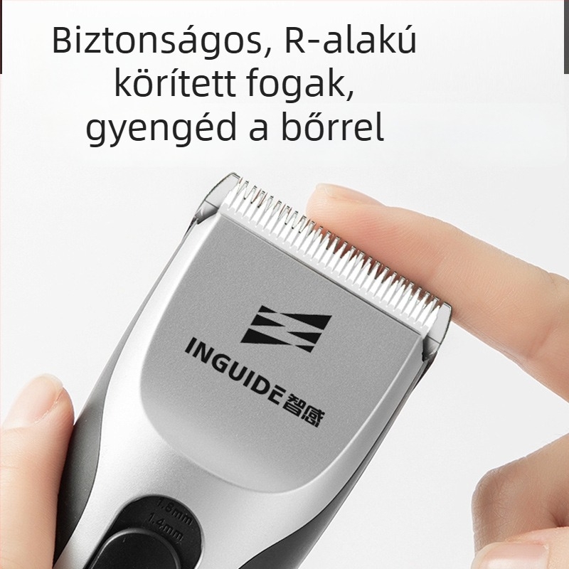 Vezeték nélküli hajvágó — beépített akkumulátor, kerámia vágófej, kefés motor, vízálló, teljesen mosható