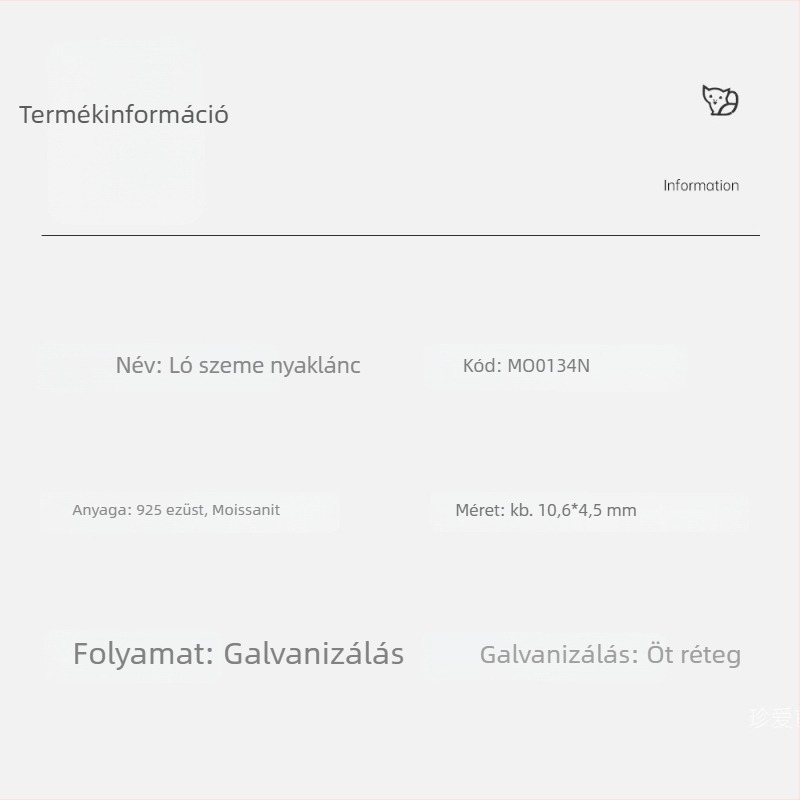 925 ezüst moissanittal – ló-szem alakú nyaklánc, minimalist design, vízcsepp alakú a kulcscsont vonalában