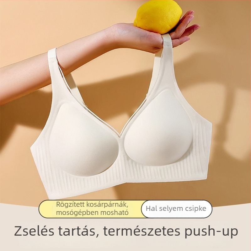 Y63 gélcsíkos, varrás nélküli melltartó, puha tartással kis mellekhez, push-up hatás, lógás elleni védelem és háti formázás