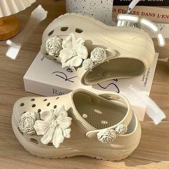 Uniszex EVA strandpapucs vastag talppal, Crocs-stílusú papucs