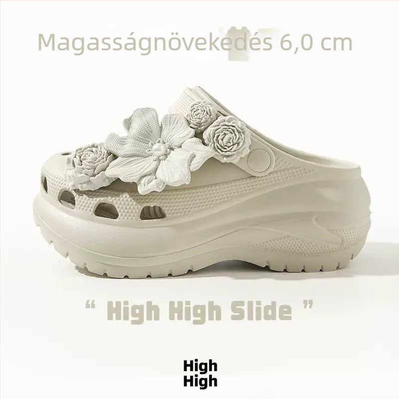 Uniszex EVA strandpapucs vastag talppal, Crocs-stílusú papucs