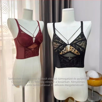 Csipkés melltartó készlet, 3/4 kosár, formázó kosár felül vékony, alul vastag, fő anyag 50–70% pamut, bélés nylon, fix pántok, 7 kapocs zárás