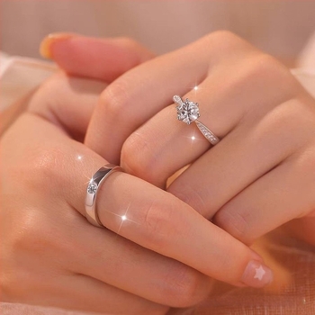 Nyitott párgyűrűk uniszex, réz alapanyag, Zenica, cirkón beépítés, modellek: Konstelláció, Korona, Szív, Virág