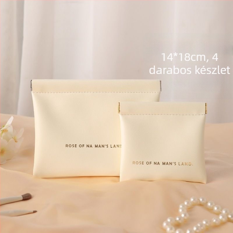 Adatkábeltároló táska, kocka alakú, Oxford szövet, automatikus zárás, 4 darabos készlet