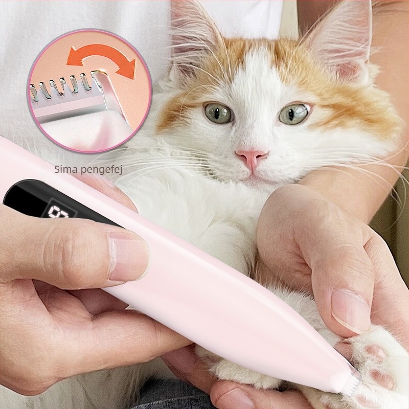 Elektronikus kisállatgrooming készülék kutyák és macskák számára, professzionális fül-, szem- és tappancs környéki szőrzet vágására, nagy teljesítményű, alacsony zajszintű, kerámia penge