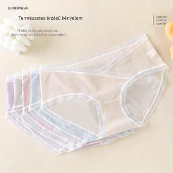 Kismama fehérnemű V‑alakú dizájnnal, pamut betéttel az ágyéknál, alacsony derék, lélegző, hasi támasz