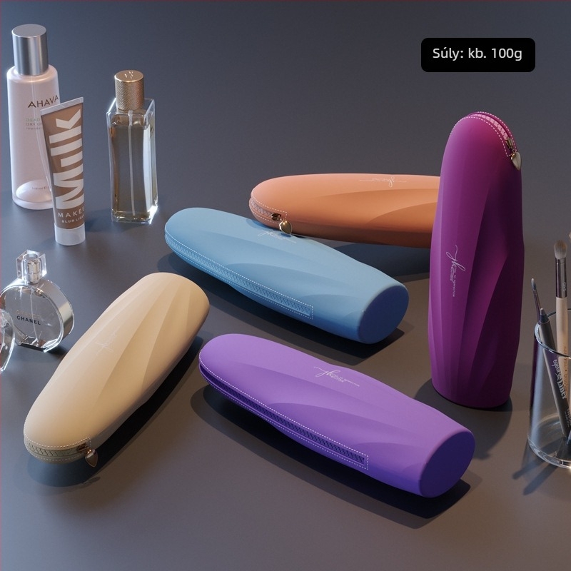 Sminkecset tároló táska, szilikonból készült, hordozható szervező utazáshoz és otthoni használatra