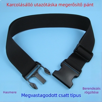 Csatos típusú poggyászheveder – megerősített csomagolási és bővítő heveder, 1000D polipropilén, ősz 2024