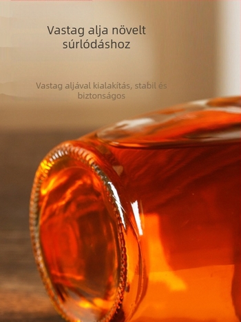 Üvegből készült olajtartály zárófedéllel, élelmiszer-minőségű, szezáolaj és teaolaj számára, automatikus nyitás-zárás