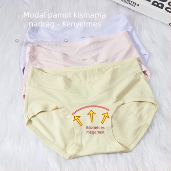 Terhes nőknek készült bugyi modal pamutból, lélegző és antibakteriális, középmagas derék, meghosszabbított szeméremrész viszkóz béléssel (80–90%)