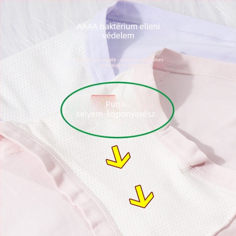 Terhes nőknek készült bugyi modal pamutból, lélegző és antibakteriális, középmagas derék, meghosszabbított szeméremrész viszkóz béléssel (80–90%)