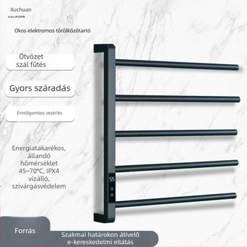 Rozsdamentes acélból 304 melegített törölközőtartó, 4 szintű, elektroplating felület