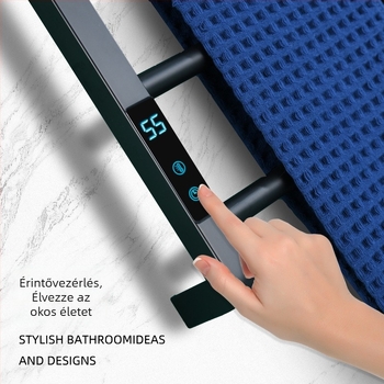 Rozsdamentes acélból 304 melegített törölközőtartó, 4 szintű, elektroplating felület